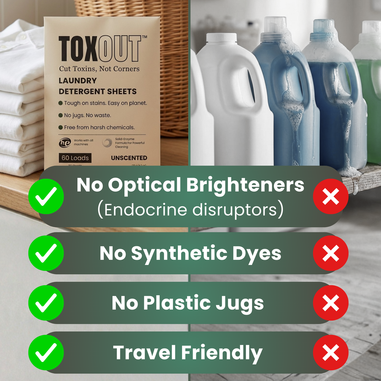 Premium Laundry Detergent Sheets